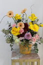 Elegant Lavender Bliss in yellow vase