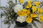 Heart of open roses in atlentic vase
