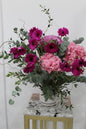 Elegant Congratulations pot with Purple pink Bouquet
