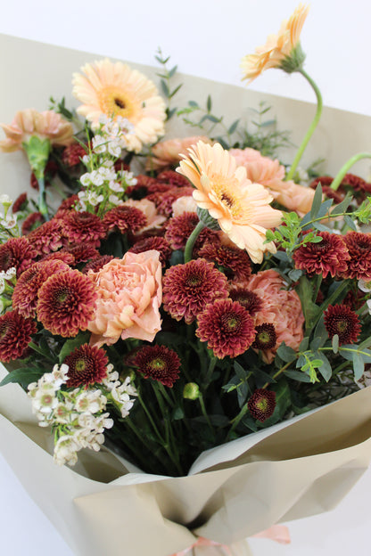 Zarbera bouquet light gold wrapping